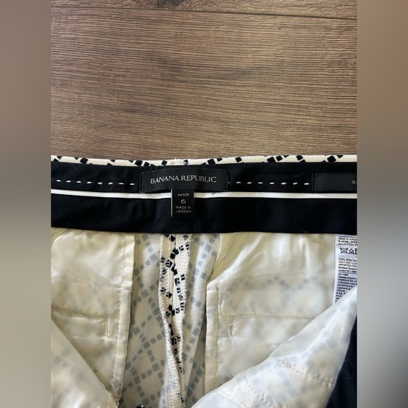 BANANA REPUBLIC IVORY BLACK DIAMOND PATTERN CROPPED - Picture 6 of 8